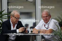 (L to R): Werner Heinz (GER) Driver Manager with Dr Helmut Marko (AUT) Red Bull Motorsport Consultant. 17.11.2013. Formula 1 World Championship, Rd 18, United States Grand Prix, Austin, Texas, USA, Race Day.
