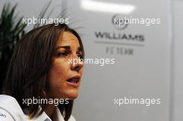 Claire Williams (GBR) Williams Deputy Team Principal. 17.11.2013. Formula 1 World Championship, Rd 18, United States Grand Prix, Austin, Texas, USA, Race Day.