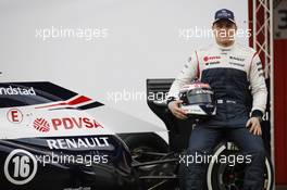 Valtteri Bottas (FIN) Williams with the new Williams FW35. 19.02.2013. Williams FW35 Launch, Barcelona, Spain.