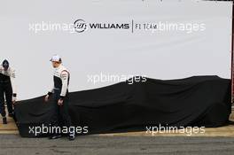 Pastor Maldonado (VEN) Williams and Valtteri Bottas (FIN) Williams unveil the Williams FW35. 19.02.2013. Williams FW35 Launch, Barcelona, Spain.