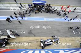 Pastor Maldonado (VEN) Williams and team mate Valtteri Bottas (FIN) Williams unveil the Williams FW35. 19.02.2013. Williams FW35 Launch, Barcelona, Spain.