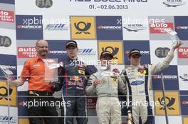 Podium, 2nd Daniil Kvyat (RUS) CARLIN Dallara F312 Volkswagen, 1st Felix Rosenqvist (SWE) KFZTEILE24 MÜCKE MOTORSPORT Dallara F312 Mercedes, 3rd Jordan King (GBR) CARLIN Dallara F312 Volkswagen 01.06.2013. FIA F3 European Championship 2013, Round 5, Race 1, Hockenheim, Germany