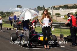 Race1, Daniil Kvyat (RUS) MW Arden and Grid Girl 16.06.2013. GP3 Series, Rd 2, Valencia, Spain, Sunday.