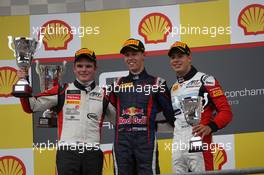 Race 1, 1st position Daniil Kvyat (RUS) MW Arden, 2nd position Conor Daly (USA) Art Grand Prix and 3rd position Facu Regalia (ARG) Art Grand Prix  24.08.2013. GP3 Series, Rd 6, Spa-Francorchamps, Belgium, Saturday.