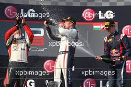 The Podium: winner  Aaro Vainio (FIN) Koiranen GP, 2nd Conor Daly (USA) Art Grand Prix, 3rd Daniil Kvyat (RUS) MW Arden 27.07.2013. GP3 Series, Rd 5, Budapest, Hungary, Saturday