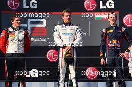 The Podium: winner  Aaro Vainio (FIN) Koiranen GP, 2nd Conor Daly (USA) Art Grand Prix, 3rd Daniil Kvyat (RUS) MW Arden 27.07.2013. GP3 Series, Rd 5, Budapest, Hungary, Saturday