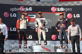 The Podium: winner  Aaro Vainio (FIN) Koiranen GP, 2nd Conor Daly (USA) Art Grand Prix, 3rd Daniil Kvyat (RUS) MW Arden 27.07.2013. GP3 Series, Rd 5, Budapest, Hungary, Saturday