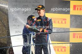 Race 1 Podium, winner Daniil Kvyat (RUS) MW Arden, 2nd Nick Yelloly (GBR) Carlin, 3rd Facu Regalia (ARG) Art Grand Prix 07.09.2013. GP3 Series, Rd 7, Monza, Italy, Saturday