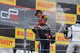 Race 2 Podium, winner Jack Harvey (GBR) Art Grand Prix, 2nd Daniil Kvyat (RUS) MW Arden, 3rd Lewis Williamson (GBR) Bamboo Engineering  08.09.2013. GP3 Series, Rd 7, Monza, Italy, Sunday.