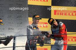 Race 1 Podium, winner Daniil Kvyat (RUS) MW Arden, 2nd Nick Yelloly (GBR) Carlin, 3rd Facu Regalia (ARG) Art Grand Prix 07.09.2013. GP3 Series, Rd 7, Monza, Italy, Saturday