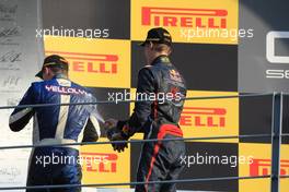 Race 1 Podium, winner Daniil Kvyat (RUS) MW Arden, 2nd Nick Yelloly (GBR) Carlin, 3rd Facu Regalia (ARG) Art Grand Prix 07.09.2013. GP3 Series, Rd 7, Monza, Italy, Saturday