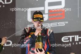 Podium of Race 1, winner Daniil Kvyat (RUS) MW Arden, also winner of 2013 Gp3 Championship 02.11.2013. GP3 Series, Rd 8, Yas Marina Circuit, Abu Dhabi, UAE, Saturday.