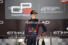 Podium of Race 1, winner Daniil Kvyat (RUS) MW Arden, also winner of 2013 Gp3 Championship 02.11.2013. GP3 Series, Rd 8, Yas Marina Circuit, Abu Dhabi, UAE, Saturday.