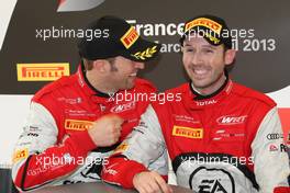 René Rast (GER), Niki Mayr-Melnhof (AUT), Audi R8 LMS Ultra, Belgian Audi Club Team 29-01.03-04.2013. FIA GT Series, Nogaro, France.