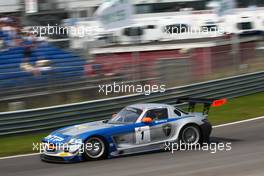 Warm Up, Maximilian Buhk (DEU) Alon Day (ISR) Mercedes SLS AMG GT3, HTP Gravity Charouz 07.07.2013. FIA GT Series, Rd 3, Zandvoort, Holland, Saturday.