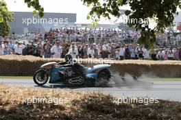 A motorcycle dragster. 13.07.2013. Goodwood Festival of Speed, Goodwood, England.