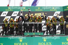 Podium LMP2,  winner Bertrand Baguette (BEL), Ricardo Gonzalez (MEX), Martin Plowman (GBR), Oak Racing Morgan – Nissan LMP2, 2nd Olivier Pla (FRA), David Heinemeier Hansson (DNK),  Alex Brundle (GBR) Oak Racing, Morgan – Nissan LMP2, 3rd Roman Rusinov (RUS), John Martin (AUS), Mike Conway (GBR), G-drive Racing, Oreca 03-Nissan LMP2 23.06.2013. Le Mans 24 Hours Race, Le Mans, France, Sunday.