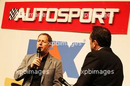 Martin Brundle (GBR) Sky Sports Commentator on the Autosport Stage. 10.01.2013. Autosport International, National Exhibition Centre, Birmingham, England. Day One.