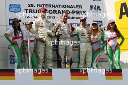 14.07.2013 Nürburgring, Germany, Markus Oestreich (GER), MAN, Truck Sport Lutz Bernau, Norbert Kiss (HUN), MAN, Team Oxxo Racing, and Jochen Hahn (GER), MAN, Castrol Team Hahn Racing, Round 5