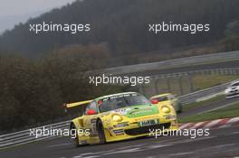 Jochen Krumbach, Romain Dumas, Timo Bernhard, Manthey-Racing, Porsche 911 GT3 RSR 26-27.04.2013. VLN ADAC ACAS H&R-Cup, Round 3, Nurburgring, Germany.