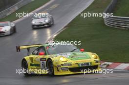 Jochen Krumbach, Romain Dumas, Timo Bernhard, Manthey-Racing, Porsche 911 GT3 RSR 26-27.04.2013. VLN ADAC ACAS H&R-Cup, Round 3, Nurburgring, Germany.