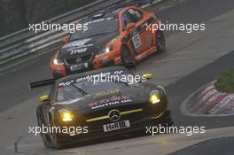 Thomas Jäger, Klaus Graf, Kenneth Heyer, Nico Bastian, ROWE RACING, Mercedes-Benz SLS AMG GT3 26-27.04.2013. VLN ADAC ACAS H&R-Cup, Round 3, Nurburgring, Germany.