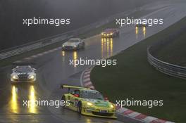 Jochen Krumbach, Romain Dumas, Timo Bernhard, Manthey-Racing, Porsche 911 GT3 RSR 26-27.04.2013. VLN ADAC ACAS H&R-Cup, Round 3, Nurburgring, Germany.