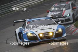 Johannes Stuck, Ferdinand Stuck, Michael Ammermüller, Phoenix-Racing, Audi R8 LMS ultra 26-27.04.2013. VLN ADAC ACAS H&R-Cup, Round 3, Nurburgring, Germany.