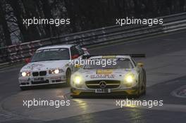 Sven Hannawald, Thorsten Drewes, Lance David Arnold ROWE RACING Mercedes-Benz SLS AMG GT3 26-27.04.2013. VLN ADAC ACAS H&R-Cup, Round 3, Nurburgring, Germany.