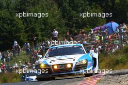 Johannes Stuck, Ferdinand Stuck, Frak Stippler Phoenix-Racing, Audi R8 LMS ultra,  20.07.2013. VLN ADAC Reinoldus-Langstreckenrennen, Round 5, Nurburgring, Germany.