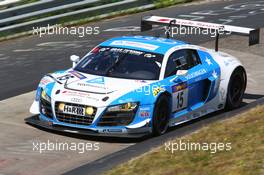 Johannes Stuck, Ferdinand Stuck, Frak Stippler Phoenix-Racing, Audi R8 LMS ultra,  20.07.2013. VLN ADAC Reinoldus-Langstreckenrennen, Round 5, Nurburgring, Germany.