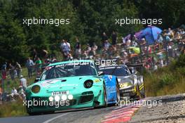 Peter Dumbreck, Martin Ragginger, Falken Motorsport, Porsche 911 GT3 R 20.07.2013. VLN ADAC Reinoldus-Langstreckenrennen, Round 5, Nurburgring, Germany.