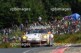 Adam Osieka, Christopher Mies, Kevin Estre, GetSpeed Performance, Porsche 911 GT3 Cup 20.07.2013. VLN ADAC Reinoldus-Langstreckenrennen, Round 5, Nurburgring, Germany.