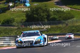 Johannes Stuck, Ferdinand Stuck, Frak Stippler Phoenix-Racing, Audi R8 LMS ultra,  20.07.2013. VLN ADAC Reinoldus-Langstreckenrennen, Round 5, Nurburgring, Germany.