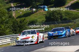 Dominik Schwager, Marco Schelp, Manthey Racing, Porsche 911 GT3 Cup S 20.07.2013. VLN ADAC Reinoldus-Langstreckenrennen, Round 5, Nurburgring, Germany.