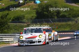 Dominik Schwager, Marco Schelp, Manthey Racing, Porsche 911 GT3 Cup S 20.07.2013. VLN ADAC Reinoldus-Langstreckenrennen, Round 5, Nurburgring, Germany.