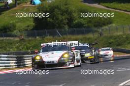 Jochen Krumbach, Georg Weiss, Michael Jacobs, Oliver Kainz, Wochenspiegel Team Manthey, Porsche 911 GT3 RSR 20.07.2013. VLN ADAC Reinoldus-Langstreckenrennen, Round 5, Nurburgring, Germany.