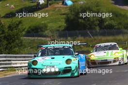 Peter Dumbreck, Martin Ragginger, Falken Motorsport, Porsche 911 GT3 R 20.07.2013. VLN ADAC Reinoldus-Langstreckenrennen, Round 5, Nurburgring, Germany.