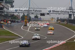 Start of the second group 24.08.2013. LN ADAC Ruhr-Pokal-Rennen, Round 6, Nurburgring, Germany.