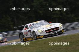 Michael Zehe, Marko Hartung, Nico Bastian, ROWE RACING, Mercedes-Benz SLS AMG GT3 24.08.2013. LN ADAC Ruhr-Pokal-Rennen, Round 6, Nurburgring, Germany.