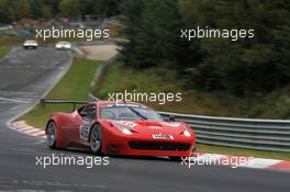 Pierre Kaffer, Pierre Ehret, Alexander Mattschull, GT Corse, Ferrari F458 GT3 14.07.2013. VLN RCM DMV Grenzlandrennen, Round 7, Nurburgring, Germany.