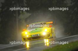 Jochen Krumbach, Jörg Bergmeister, Lucas Luhr, Manthey-Racing, Porsche 911 GT3 RSR 14.07.2013. VLN RCM DMV Grenzlandrennen, Round 7, Nurburgring, Germany.