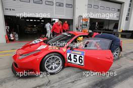 Pierre Kaffer, Pierre Ehret, Alexander Mattschull, GT Corse, Ferrari F458 GT3 14.07.2013. VLN RCM DMV Grenzlandrennen, Round 7, Nurburgring, Germany.