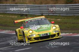 Jochen Krumbach, Jörg Bergmeister, Lucas Luhr, Manthey-Racing, Porsche 911 GT3 RSR 14.07.2013. VLN RCM DMV Grenzlandrennen, Round 7, Nurburgring, Germany.