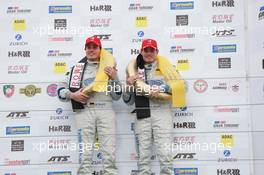 Marc Busch, Dennis Busch, TwinBusch Motorsport, Audi R8 LMS ultra, Overall Winners 12.10.2013. VLN ROWE DMV 250-Meilen-Rennen, Round 9, Nurburgring, Germany.
