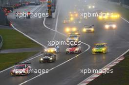 Start of the race 26.10.2013. VLN DMV Munsterlandpokal, Round 10, Nurburgring, Germany.