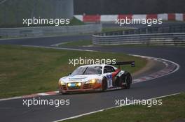 Christopher  Mies , Christer  Jo¨ns , Nicki  Thiim ,  , Prosperia C. Abt Racing GmbH , Audi R8 GT3 LMS   05.04.2014. ADAC Zurich 24 Hours Qualifying Race, Nurburgring, Germany