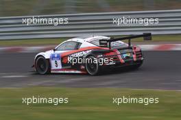 Christopher  Mies , Christer  Jo¨ns , Nicki  Thiim ,  , Prosperia C. Abt Racing GmbH , Audi R8 GT3 LMS   05.04.2014. ADAC Zurich 24 Hours Qualifying Race, Nurburgring, Germany