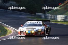 Peter  Terting , Marco  Seefried , Dominik  Schwager ,  , Prosperia C. Abt Racing GmbH , Audi R8 GT3 LMS   06.04.2014. ADAC Zurich 24 Hours Qualifying Race, Nurburgring, Germany