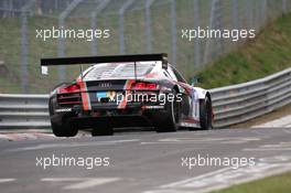 Christopher  Mies , Christer  Jo¨ns , Nicki  Thiim ,  , Prosperia C. Abt Racing GmbH , Audi R8 GT3 LMS   06.04.2014. ADAC Zurich 24 Hours Qualifying Race, Nurburgring, Germany